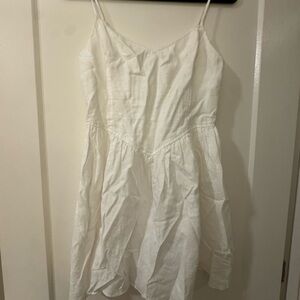 Aritzia Wilfred White Linen Mini Dress
